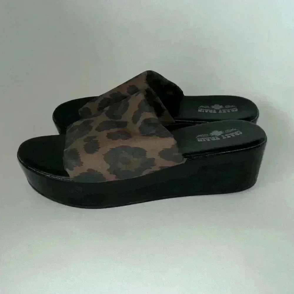 90s Platty Crazy Train Leopard Platform Sandals Size 10 Brown / Women’s